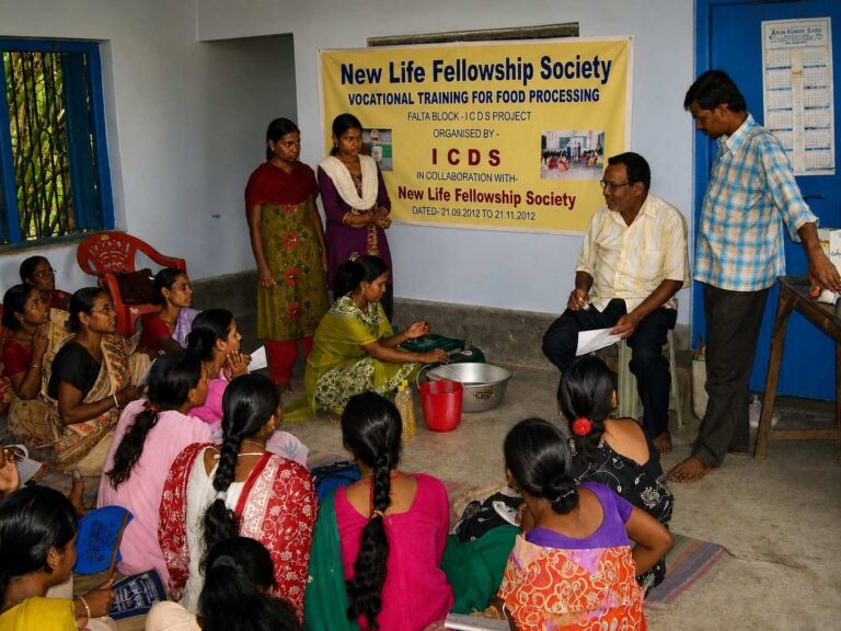 jam & jali making by New Life Fellowship Society's education and community development programs in West Bengal, India.